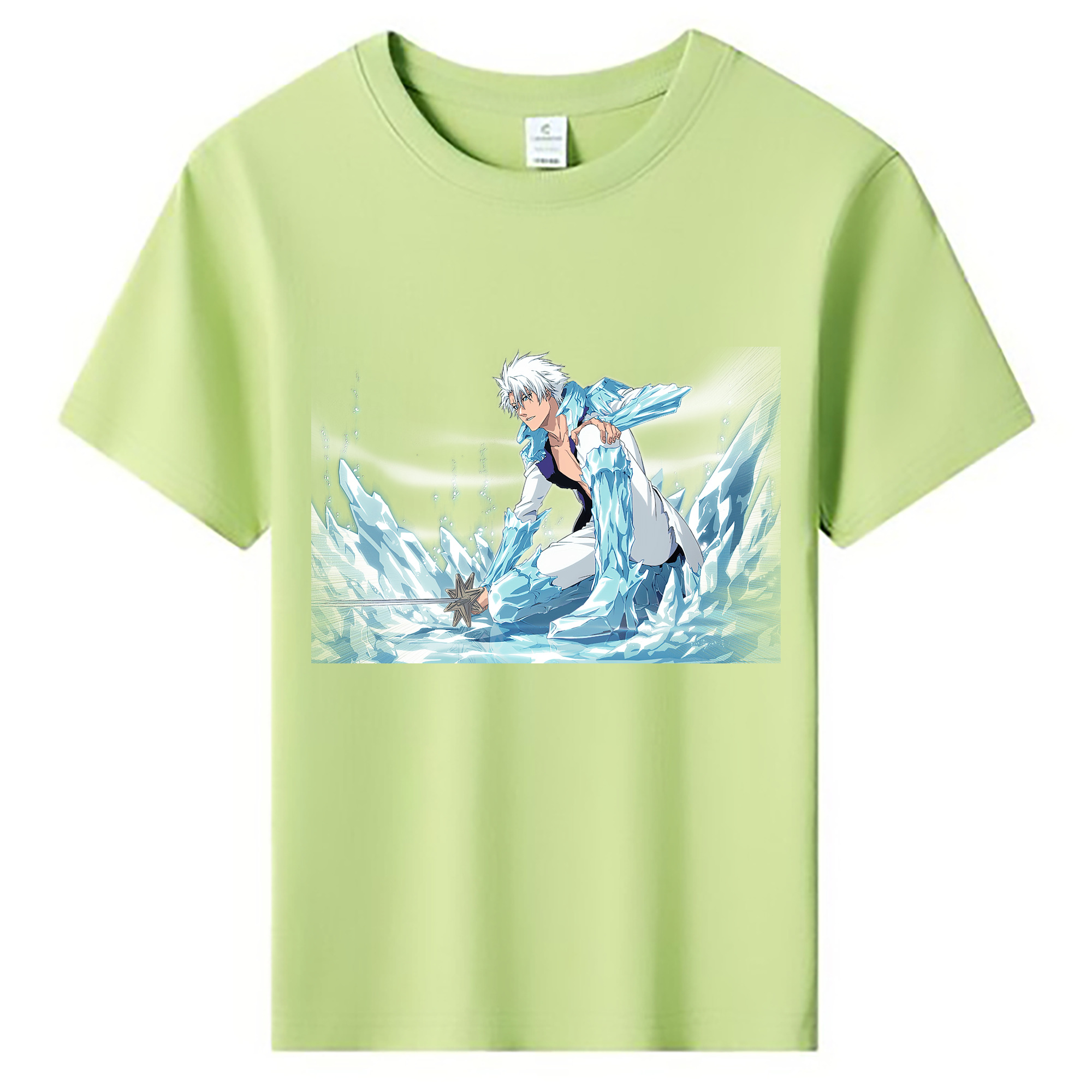 （画像用） ブリーチ 日番谷冬獅郎（ひつがや とうしろう） BLEACH Hitsugaya Toushirou 綿100％キッズTシャツ（フロントプリント）